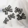 Cute Rhinestone Bowknot Buttons for Shirt Cardigan Sweater Coat Silver Gold Black Diy Sewing Clothing Button