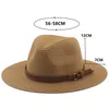 Wide Brim Hats Panama Hat Summer Sun For Women Men Beach Straw Fashion UV Protection Travel Cap Chapeu Feminino 2024