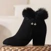 Buty kobiety wysokie obcasy buty platforma fur