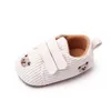 Toddler shoes 2024 Spring embroidered Bear double Velcro stripe soft soled shoes