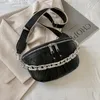 Totes grosso corrente thread crossbody saco para mulheres moda alça larga axila peito ombro couro do plutônio pequena bolsa e bolsas