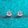 Stud KNOBSPIN 1ct Moissanite Oorbellen voor Vrouwen Bruiloft Fijne Sieraden met GRA s925 Sterling Verzilverd 18k Wit Goud Stud EarringC24319