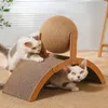 Cat Scratching Board Toy Wooden Grasping Ball Grinding Claw Hand Wrapped Sword Hemp Rope Climbing Frame Pet Supplies 240304