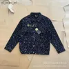 Drew Jacket Male Top Japanese Exclusive Drew Smiling Face Justin Bieber Blue Drews Embroidery Letter Denim Coat Fashionable and High-end Loved Jacket 9860