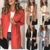 Women's Suits 2024 Selling Women Fashion Casual Suit Jacket Solid Color Long Sleeve Turn-Down Collar Cardigan Coat