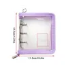 LooseLeaf Collect Book PO الألبوم CASE 3HOLE METAL PVC Girl Pocard Mini Zipper Holder 240306