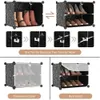 Storage Holders Racks Footwear Manager 8-lagige Aufbewahrung für 32 Paar Organizer, tragbare Schuhschränke mit 2 Haken, kostenlose Lieferung von Wohnzimmermöbeln Y240319