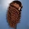 Synthetic Wigs Deep Wave Silk Top Je Wigs Double Drawn Kosher Wigs Kosher European Human Hair Wigs For Women 150 Density Dark Brown Wig 240328 240327