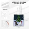 Shopping Bags Custom Whippet Sihthound Dog Canvas Women Recycling Grocery Greyhound Christmas Tree Tote Shopper