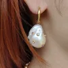 Charm Barock Big Pearl Women Charm örhängen färgglada kristallpärlor dekoration boho tillbehör parti bankett smycken 2022