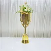 Luksusowy złoty metalowy stojak na kwiaty na wesele stołowe dekoracja dekoracja luksusowe louis imprezy hotel bankiet ślubny Restauracja Recepcja 707