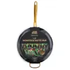 Pans Non-Stick 5 QT Signature Saute Pan With Glass Lid Black & Gold