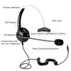 Hörlurar callcenter headset med RJ9 Plug Office Telefon RJ9 headsetbuller som avbryter mikrofon för Avaya 2400 4600