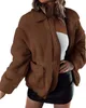 Prettygarden Womens Fashion Winter Coat Long Sleeve Lapel Zip Up Faux Shearling Shaggy Oversized Shacket Jacket