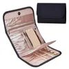 Jewelry Pouches Compact Earring Holder Bag Portable Travel Organizer Roll With Transparent Foldable Compartments For Necklaces