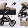 Kinderwagen# Hochsicht-Kinderwagen, der in beide Richtungen geschoben werden kann, zusammenklappbarer, leichter Kinderwagen mit einem Klick für Babys, bringen Sie eine Mama-Tasche L240319 mit