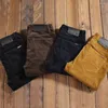 Herrenhosen und Herbst-Winter-Cordsamt, lässig, Business-Mode, elastisch, normale Passform, Stretchhose, männlich, Schwarz, Khaki, Kaffee, Marineblau