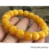 Strand 12mm Certificate Natural Mexican Yellow Amber Beeswax Beads Bracelet