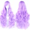 Wigs Soowee 30 Colors Long Curly Hair Orange Purple Cosplay Wigs Heat Resistant Synthetic Hair Accessories Party Wig for Women