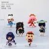 Anime manga genshin påverkar xiao figururka yae miko beelzebul klee mini modell gry figurki anime gk pvc zabawki dla dzieci prezent dekoracja samochodu 240319