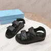 Designers Nappa Sandals Leather Womens Slides Flat Slippers Summer White Black Home Shoes With Box 538