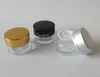 Storage Bottles 500 X 5g High Quality Glass Cream Jar With Aluminum Lids Small Cosmetic Packaging Mini Make Up Pot