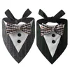 Dog Apparel Formal Tuxedo Adjustable Wedding Bandana With Bowtie For Small Medium Large Dogs Pet Supplies