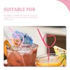 Disposable Cups Straws 25Pcs Reusable Shaping Coffee Shop Plastic Cocktail