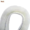 Insoles INOE Real Sheep Fur Insole 16mm Length Natural Wool Fur Warm Winter Insole Shoes Pad High Quality White Color for Women and Men