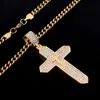 Jezus Piece Pendant Moissanite Cross do robienia 14 -karatowych wisiorków wypełnionych złotem Hiphop Men Biżuteria