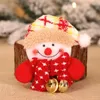 Juldekorationer 60 PCS Light Up Brosch Pins Santa With Jingle Bell för Woman Kids Xmas Party Favors Gifts Bag Charms XB