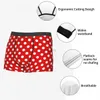 Caleçons hommes rouge à pois sous-vêtements mignon chaud Boxer slips culotte Homme respirant caleçon S-XXL 24319