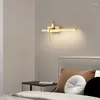 Wall Lamp Copper Simple Style Study Villa El Aisle Light Luxury Bedroom Bedside Lamps