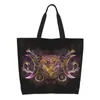 Boodschappentassen Triple Moon Godin Boodschappentas Gedrukt Canvas Shopper Schoudertas Grote capaciteit Draagbare Pagan Wiccan Handtas