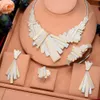 Godki słynna marka 4PCS African for Women Wedding Party wielokolorowe cyrkon Crystal Dubai Bridal Jewelry Zestaw biżuterii