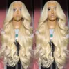 Synthetic Wigs Tuneful 613 Blonde 13x6 HD Lace Frontal Human Hair Wigs For Women Malaysian Body Wave Transparent 180% 13x4 Lace Front Human Wig 240328 240327