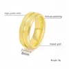 خواتم الزفاف 06/ 8mm/ 6mm Men Titanium Steel Carbid Ring 3 Colors Simple Matte Finish Bealeded Edge Engagement Band