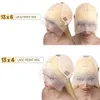 613 honung blond färg rak spets främre mänskliga hår peruker för kvinnor 13x4 13x6 hd transparent frontal peruk 150% -180% densitet