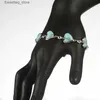 Braccialetti con ciondoli Eulonvan Larimar ciondoli natalizi Braccialetti in argento sterling 925 Stile elegante Regalo per accessori gioielli donna S-3798 L240319