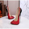 Buty gorące serpentynowe buty buty dla kobiet 16 cm 2023 Metal Stiletto High Heels Sexy Snake Print Buty 46