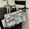 Designers clássicos lantejoulas crossbody sacos bolsas acolchoadas matelasse aleta moda prata metal corrente mulheres bolsa de ombro luxo designer saco moeda bolsa