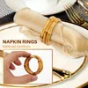 Dinnerware Sets Wood Bamboo Napkin Rings Set Of 4 Handmade Rattan Holder Table Decorations For Wedding