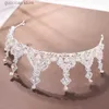 Diadèmes à la mode mariée accessoires de cheveux de mariage couronne baroque cristal perle couronne couleur argent coiffure accessoires de cheveux de mariage à la main Y240319