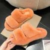 HBP Non-Brand Winter Keep Warm Women Fur Furry Slippers for Home Fluffy Soft Indoor Slides Thick Flats Heel Non Slip Indoor House Shoes