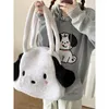 MBTI Pochacco Leuke Schoudertas Voor Vrouwen Cartoon Pluche Mode Pluizige Tote Casual Grote Capaciteit Kawaii Lolita Jk Rugzak