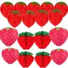Party Decoration 1pc Strawberry Paper Lanterns Honeycomb Hanging Ornament For Summer Birthday Gift Gifts Supplies