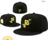 2024 Men's Baseball Pirates Fitted Hats Classic World Series Hip Hop Sport SOX Full Closed LA NY Caps Chapeau 1995 Stitch Heart " Series" " Love Hustle Flowers a3