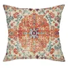 Oreiller Style Boho, housse de coussin avec fermeture éclair, motif Rococo persan réversible pour décoration de canapé et de lit