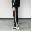 Designer Pants Mens Pants Women Men Fashion Summer Side Weave Rainbow Striped Loose Slacks Sweatpants