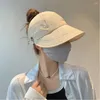 Cappelli a tesa larga da donna, indossabili, protezione solare, maschera, berretto da baseball, spiaggia all'aperto, gancio per il viso, regolabile, casual, primavera estate